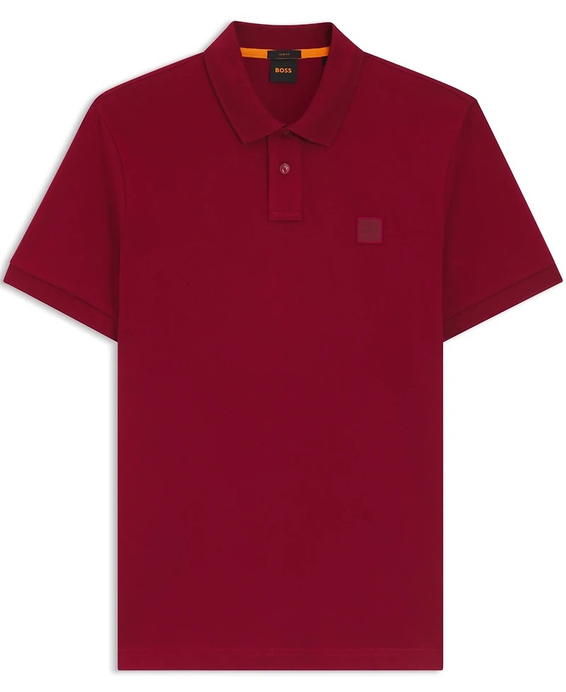 Boss by Hugo Men's Slim-Fit Stretch-Cotton Logo Patch Polo Shirt