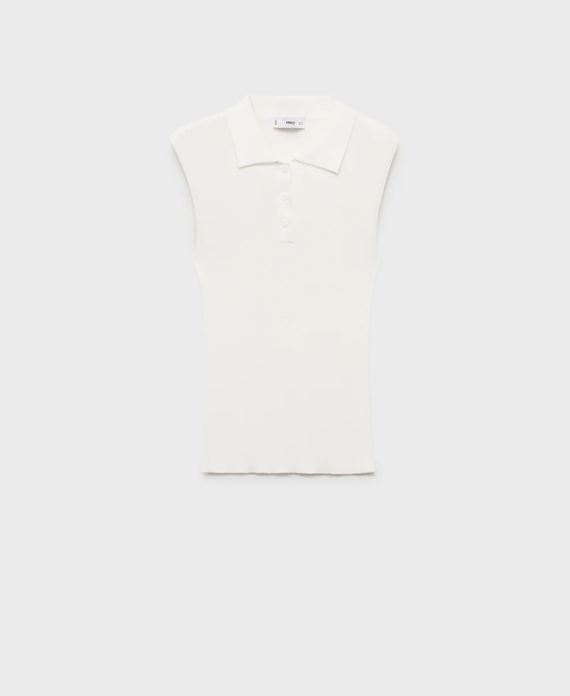 Mango Women's Polo-Neck Knitted Top