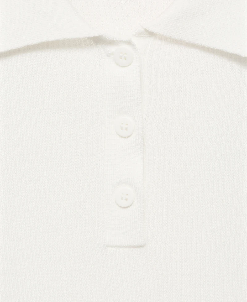 Mango Women's Polo-Neck Knitted Top