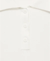 Mango Women's Polo-Neck Knitted Top