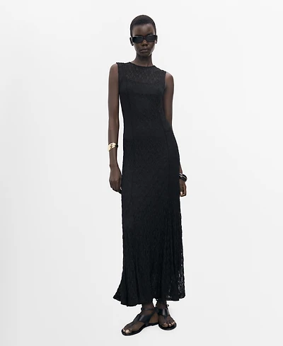 Mango Women's Long Lace Dress