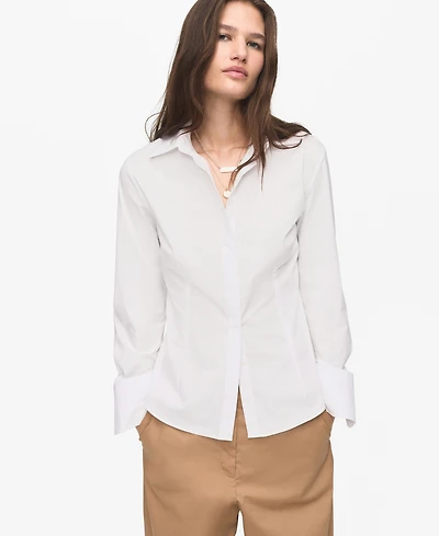Mango Women's Slim-Fit Poplin Shirt