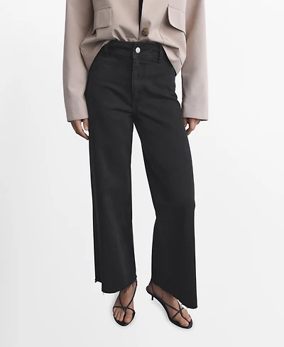 Mango Women's Catherin Culotte High-Rise Jeans