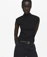 Mango Women's Perkins-Neck Knitted Top