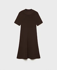 Mango Women's Perkins-Neck Knitted Dress