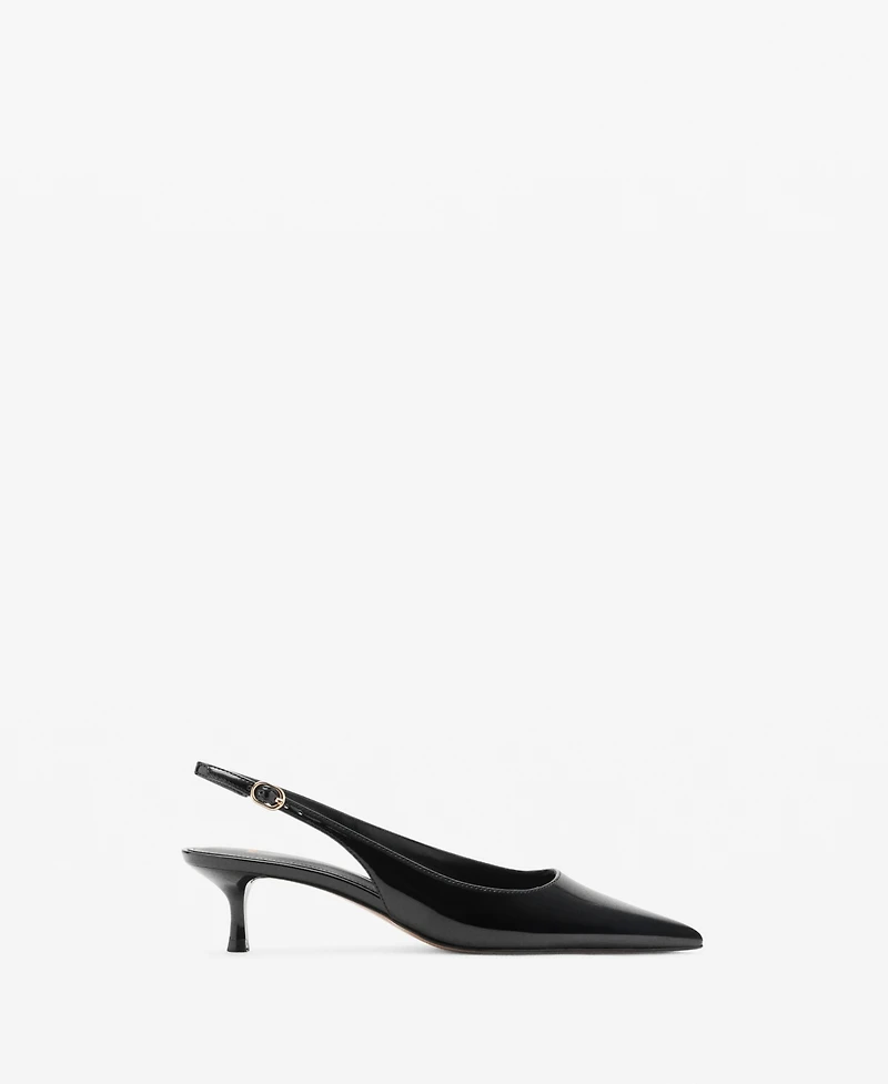 Mango Women's Kitten-Heel Patent Leather Shoes