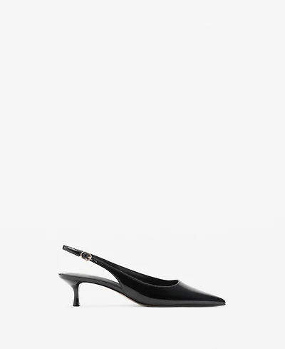 Mango Women's Kitten-Heel Patent Leather Shoes