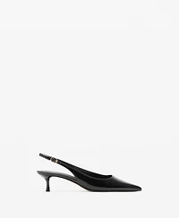 Mango Women's Kitten-Heel Patent Leather Shoes