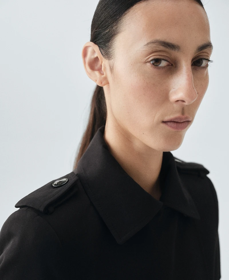 Mango Women's Classic Cotton Trench Coat