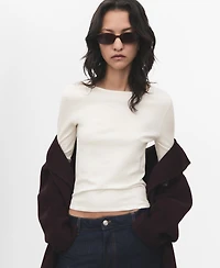 Mango Women's Long-Sleeved Fine-Knit Sweater