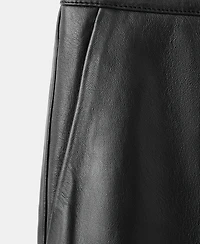Mango Women's Leather Flare Pants