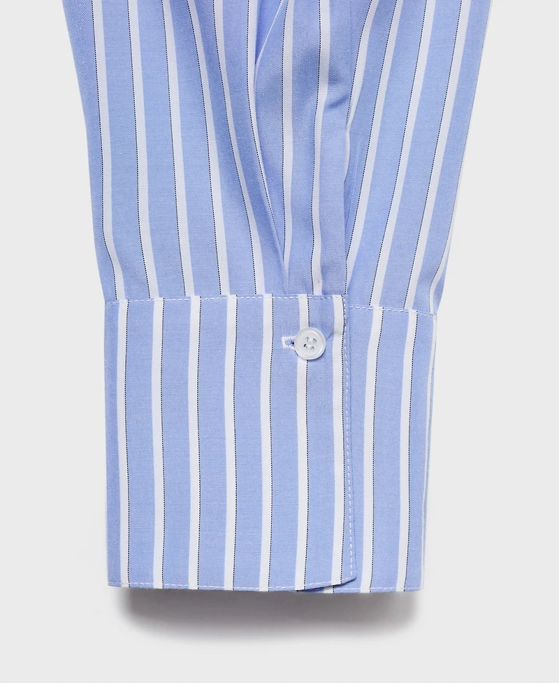 Mango Women's Handkerchief Detail Striped Blouse