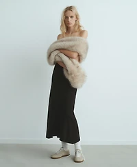 Mango Women's Flared Knitted Skirt