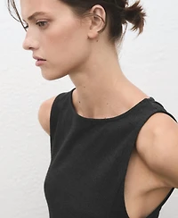 Mango Women's Cut-Out Ruched Dress