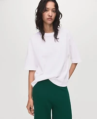 Mango Women's Fine-Knit Straight-Fit Pants