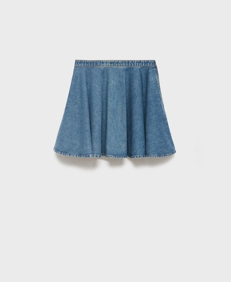 Mango Women's Short Denim Skirt