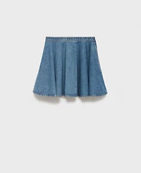 Mango Women's Short Denim Skirt