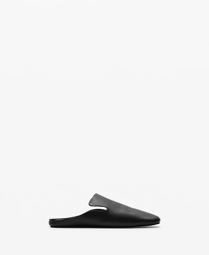 Mango Women's Leather Square-Toe Shoes