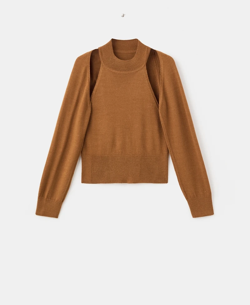 Mango Women's Cardigan-Style Detailing Sweater