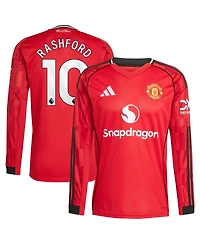 Adidas Men's Marcus Rashford Red Manchester United Home 2025/26 Replica Player Long Sleeve Jersey