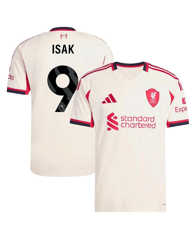 Adidas Men's Alexander Isak White Liverpool 2025/26 Away Replica Player Jersey