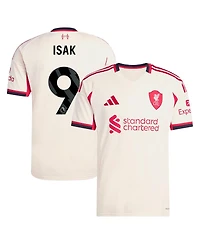 Adidas Men's Alexander Isak White Liverpool 2025/26 Away Replica Player Jersey