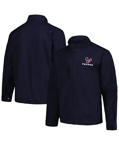 Dunbrooke Men's Navy Houston Texans Journey Workwear Tri-Blend Full-Zip Jacket