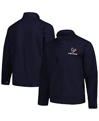 Dunbrooke Men's Navy Houston Texans Journey Workwear Tri-Blend Full-Zip Jacket