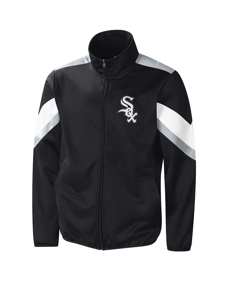 G-iii Sports by Carl Banks Men's Black Chicago White Sox Earned Run Full-Zip Jacket