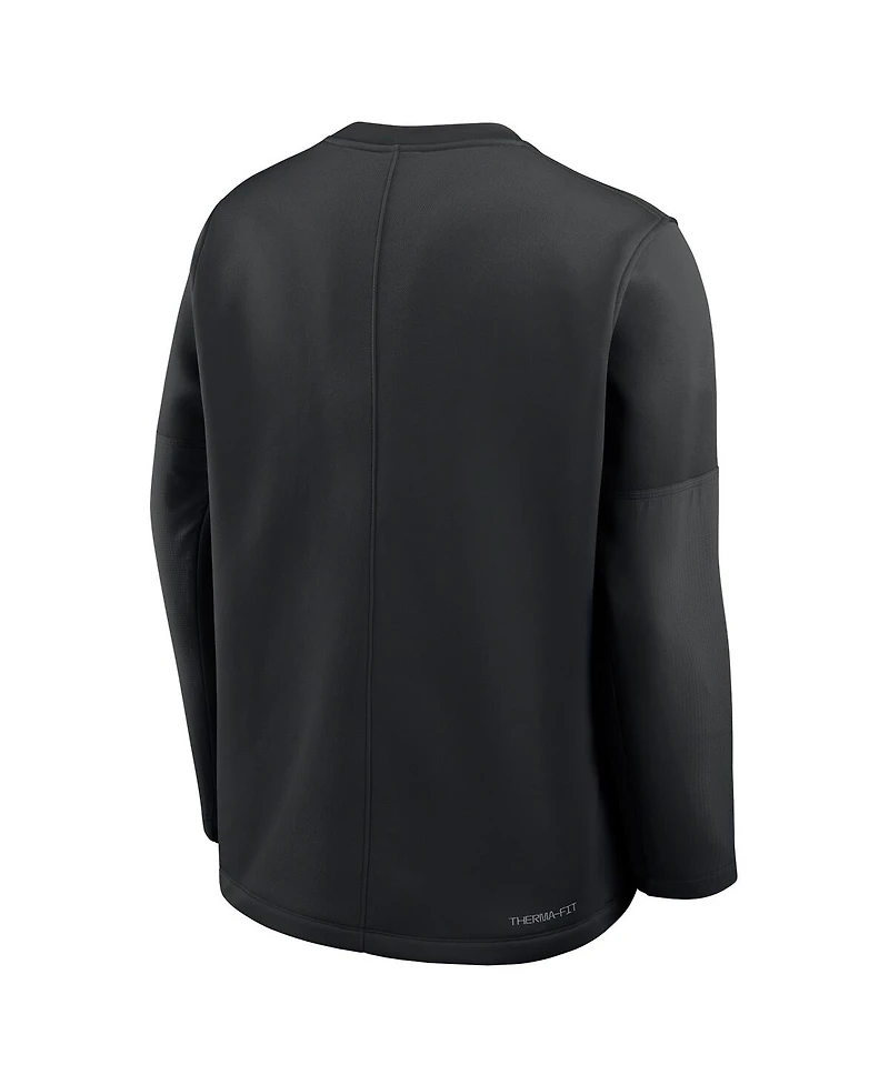 Nike Men's Black Team Usa Coaches Therma-fit Long Sleeve T-Shirt