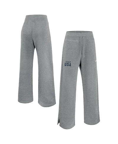 Nike Women's Heather Gray Team Usa Phoenix Fleece Sweatpants