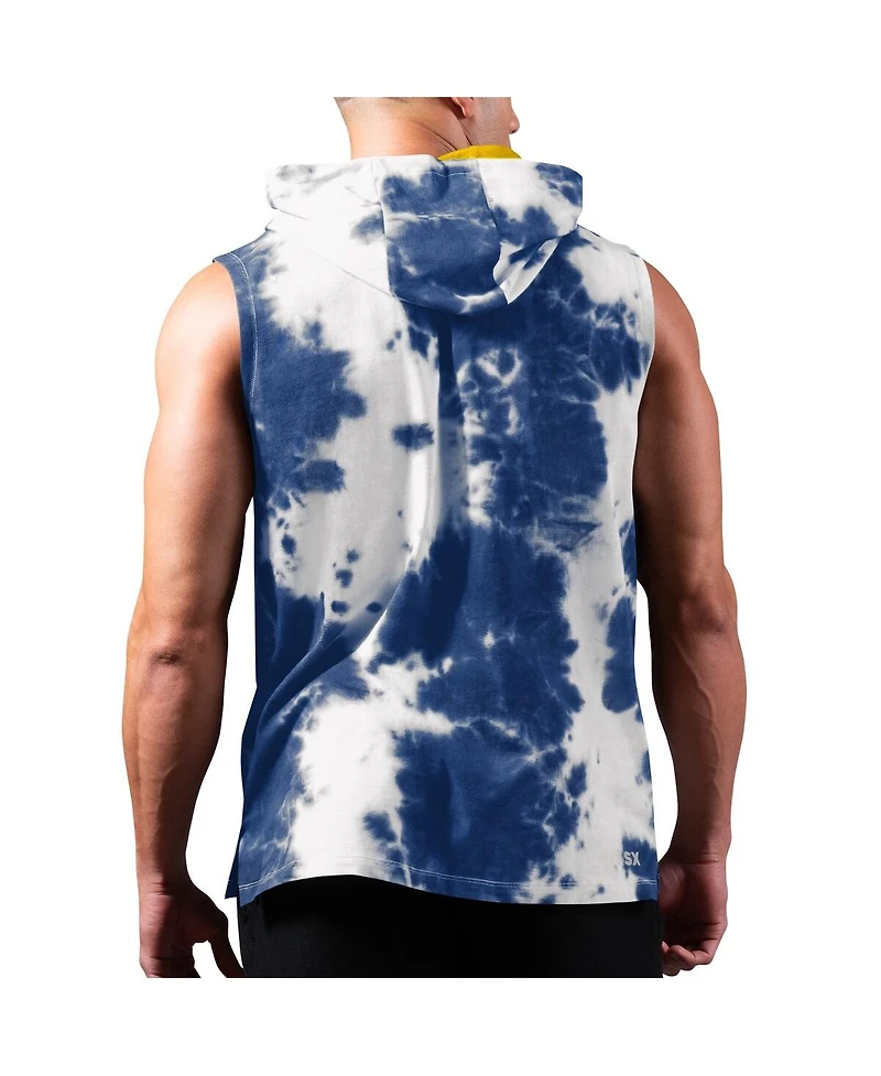 Msx by Michael Strahan Men's Royal Los Angeles Rams Resistance Sleeveless Pullover Hoodie
