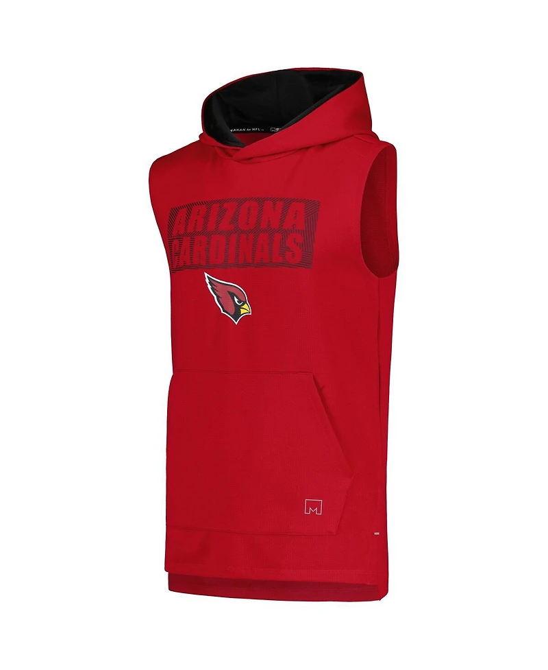 Msx by Michael Strahan Men's Cardinal Arizona Cardinals Marathon Sleeveless Pullover Hoodie