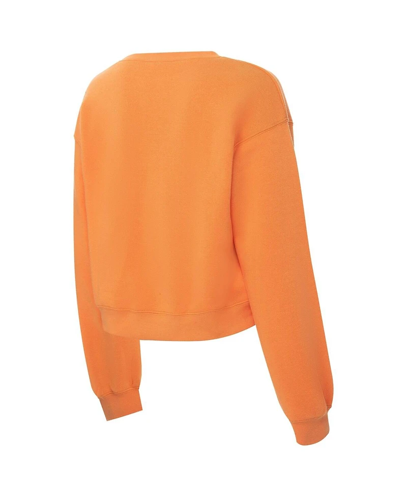 ZooZatz Women's Tennessee Orange Volunteers Chenille Cropped Sweatshirt
