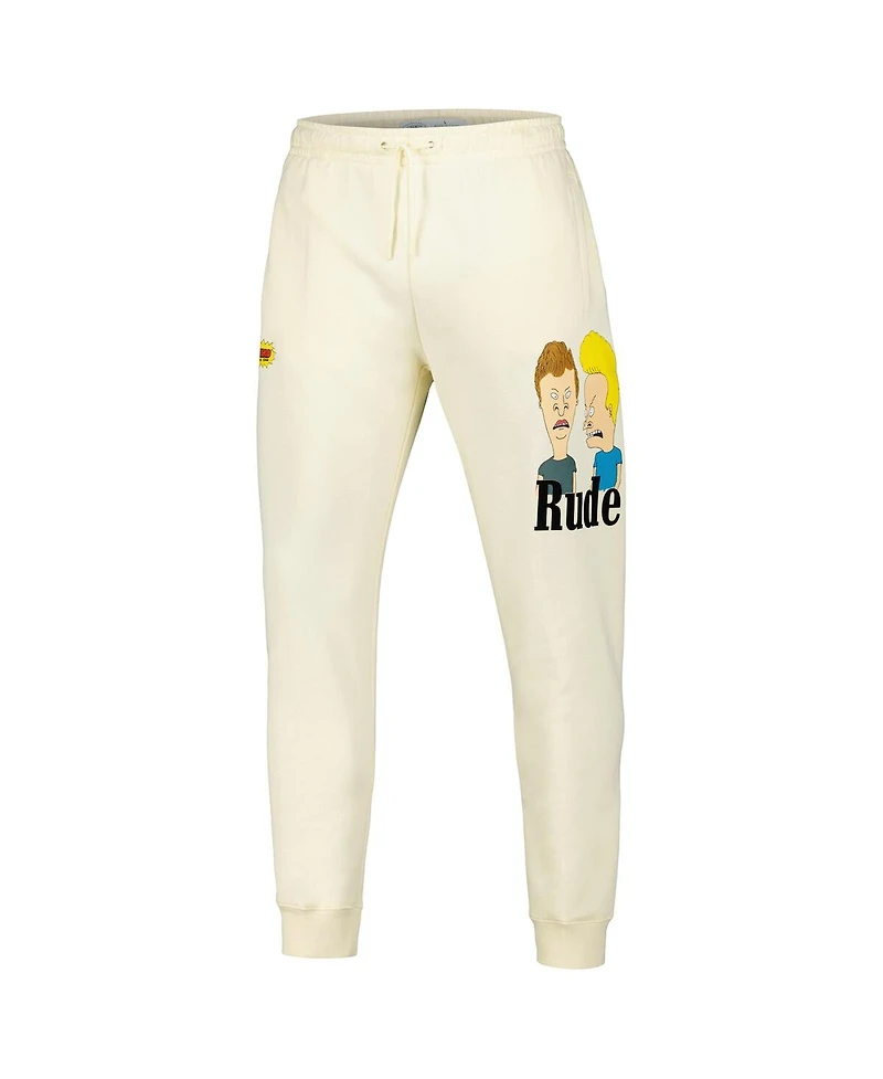 Freeze Max Men's Cream Beavis and Butt-Head Rude Jogger Pants
