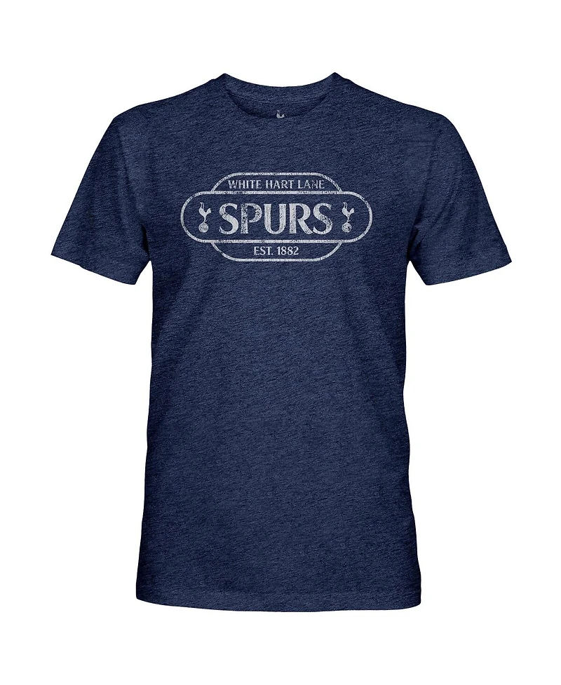 1863FC Men's Heather Navy Tottenham Hotspur Landmark Twisted Tri-Blend Slub T-Shirt