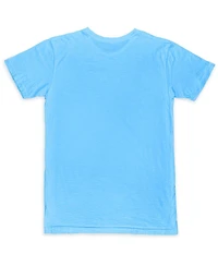 1863FC Men's Light Blue West Ham United Mono Crest Slub T-Shirt