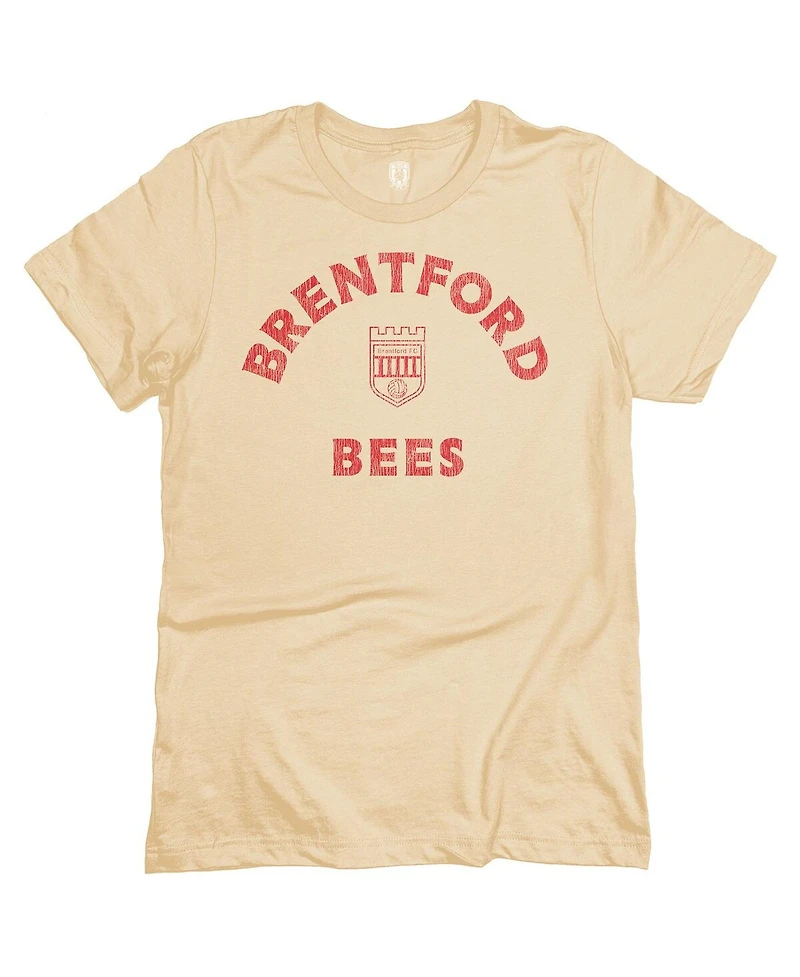 1863FC Men's Tan Brentford Fc Team Arch T-Shirt