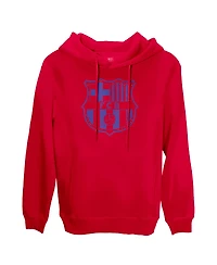 1863FC Men's Red Barcelona Mono Badge Fleece Pullover Hoodie