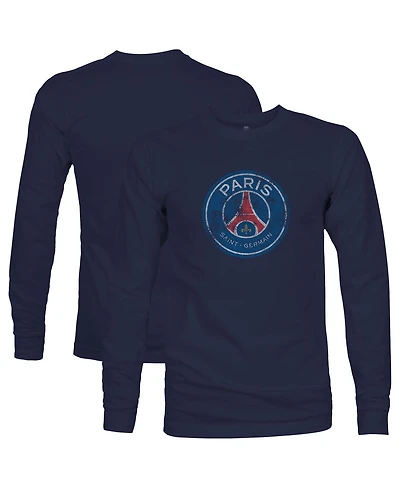 1863FC Men's Navy Paris Saint-Germain Color Badge Long Sleeve T-Shirt