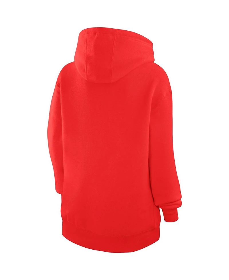 G-iii 4Her by Carl Banks Women's Red Kansas City Chiefs Graphic Team Fleece Pullover Hoodie