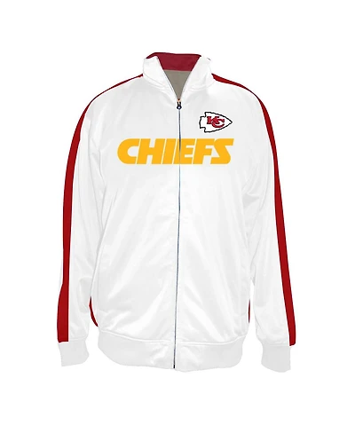 Fanatics Men's White Kansas City Chiefs Big Tall Tricot Full-Zip Track Jacket