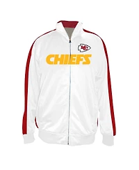 Fanatics Men's White Kansas City Chiefs Big Tall Tricot Full-Zip Track Jacket