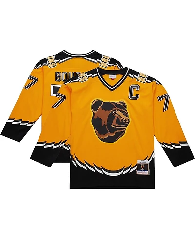 Mitchell & Ness Men's Ray Bourque Gold Boston Bruins Big Tall 1996-97 Blue Line 2.0 Jersey