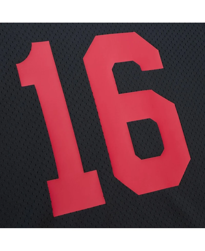 Mitchell & Ness Men's Joe Montana Black San Francisco 49ers Big Tall Mesh Player Name Number T-Shirt