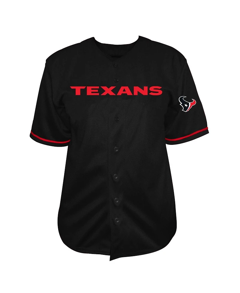 Fanatics Men's C.j. Stroud Black Houston Texans Big Tall Baseball Button-Up Shirt