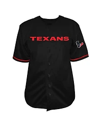 Fanatics Men's C.j. Stroud Black Houston Texans Big Tall Baseball Button-Up Shirt
