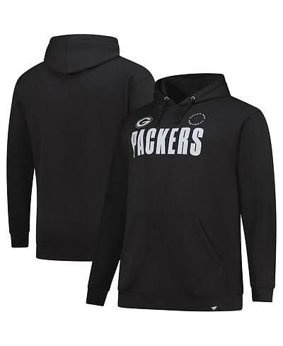 Fanatics Men's Black Green Bay Packers Big Tall Chip Shot Hoodie