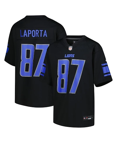 Nike Big Boys and Girls Sam LaPorta Black Detroit Lions Game Jersey