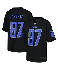 Nike Big Boys and Girls Sam LaPorta Black Detroit Lions Game Jersey